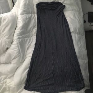 Navy stripped maternity maxi skirt